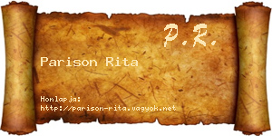 Parison Rita névjegykártya